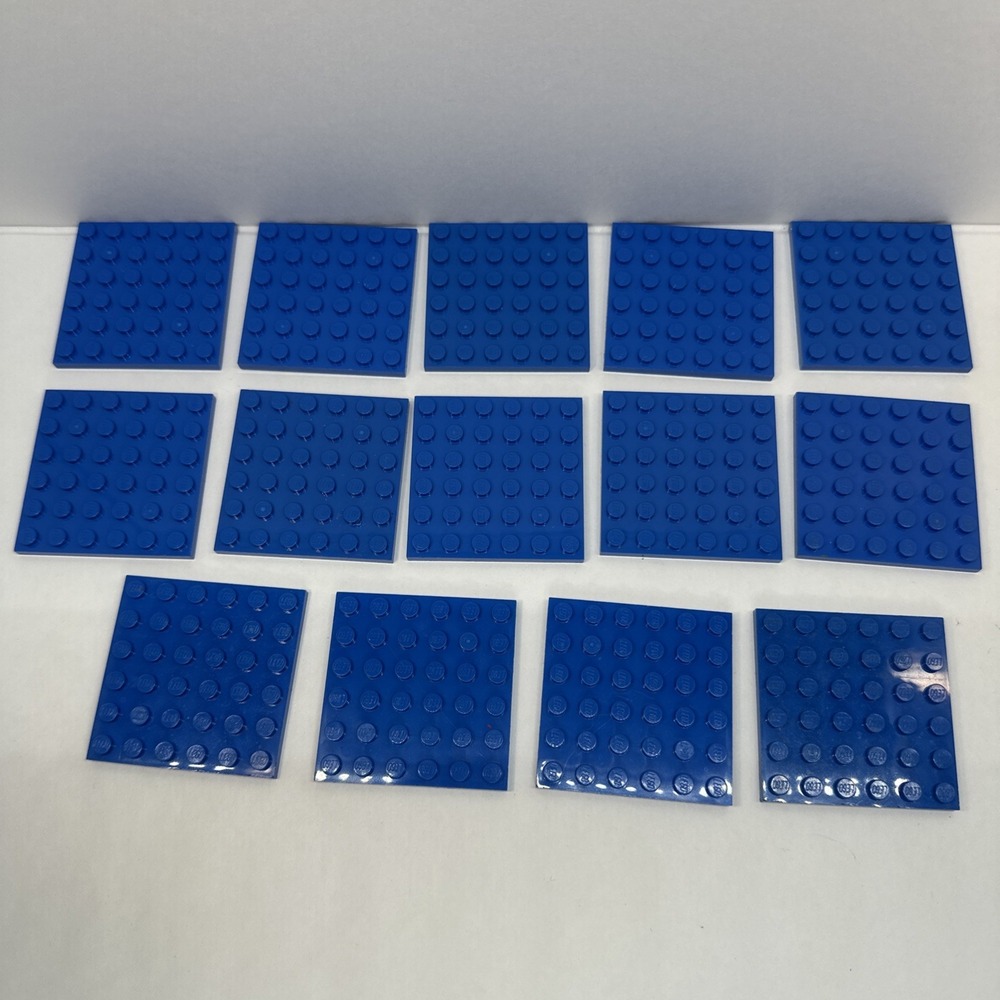 Lego Part # 3958 Blue 6x6 Plate‎ Lot Of 14